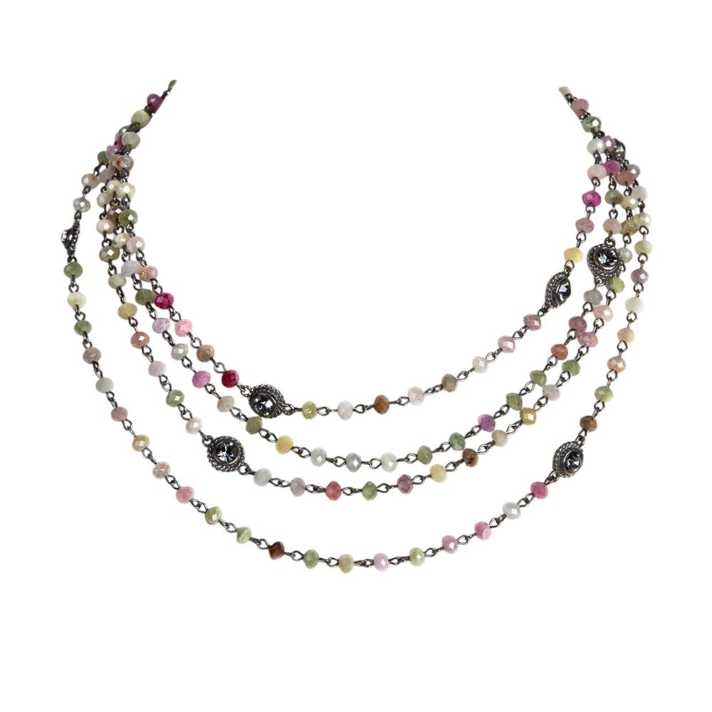 VIRGINS SAINTS & ANGELS VSA Magdalena Precious Sapphire Beads in Gunmetal